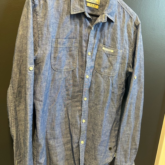 Scotch & Soda | Blue Chambray Button Down Shirt | Men’s | Medium - Picture 10 of 12
